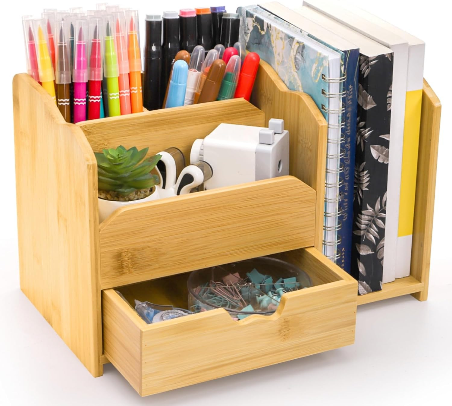 Desk Organizer 5 Compartments Heavy Duty Desk Accessories No Assembly Required
