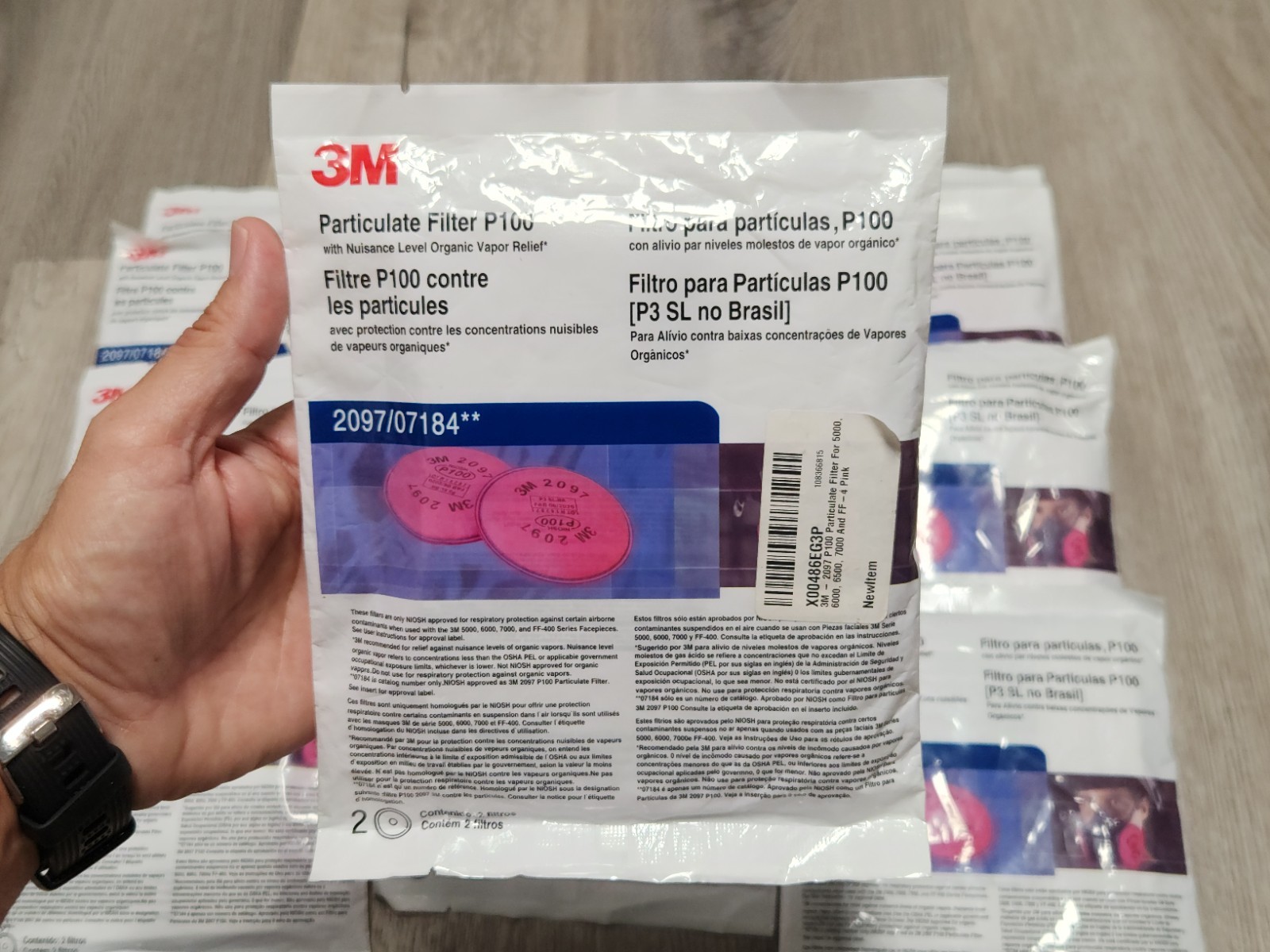 (x13 Bags) 3M 2097 P100 Particulate Filters – 2 Filters Per Bag 26 Total – New