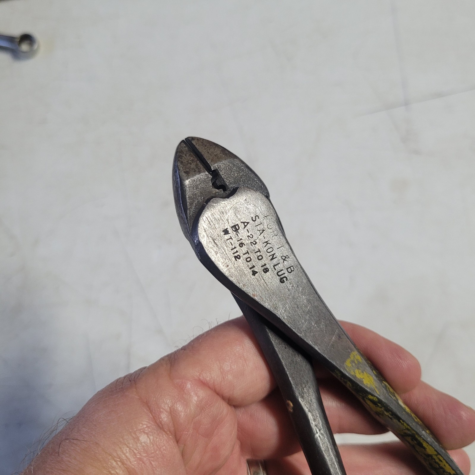 Vintage Thomas & Betts WT 112 STA-KON Terminal Crimping Pliers Specialty Tool