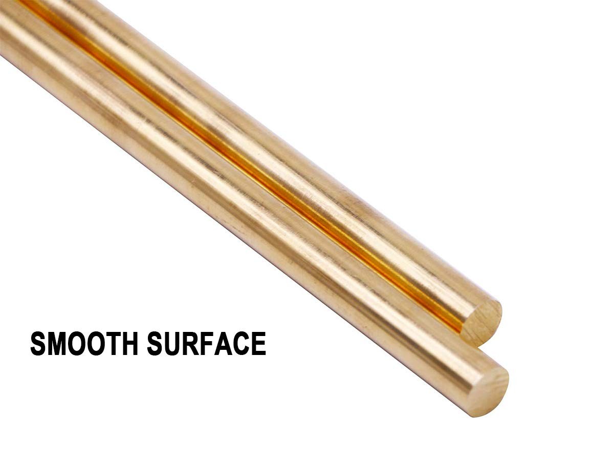 1/8 Inch Brass Round Rod, 8Pcs Solid x 12 Inches(8 PCS), Golden