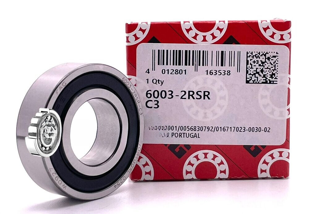 NEW 6003 2RS C3 FAG DEEP GROOVE BALL BEARING, RUBBER SEALED 17x35x10mm