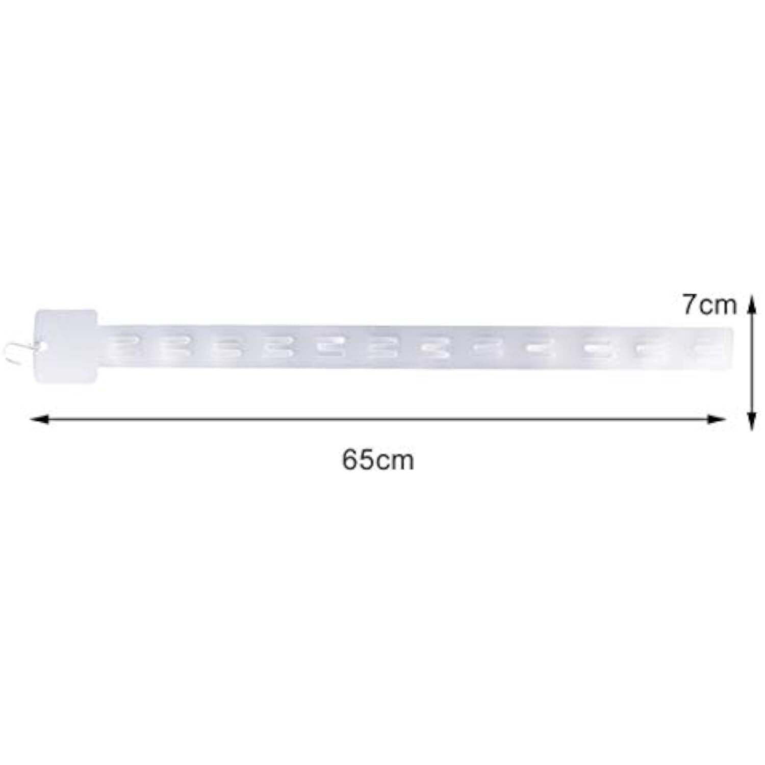 20 pack Retail Clip Hanging Merchandise 12 Tab Plastic Display Strip + 20 S-Hook