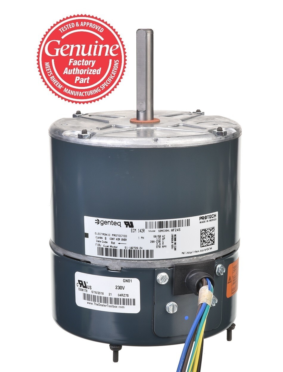 Rheem-Ruud 51-102728-24 ECM Condenser Motor 1/3 hp 230v1ph CCW 39