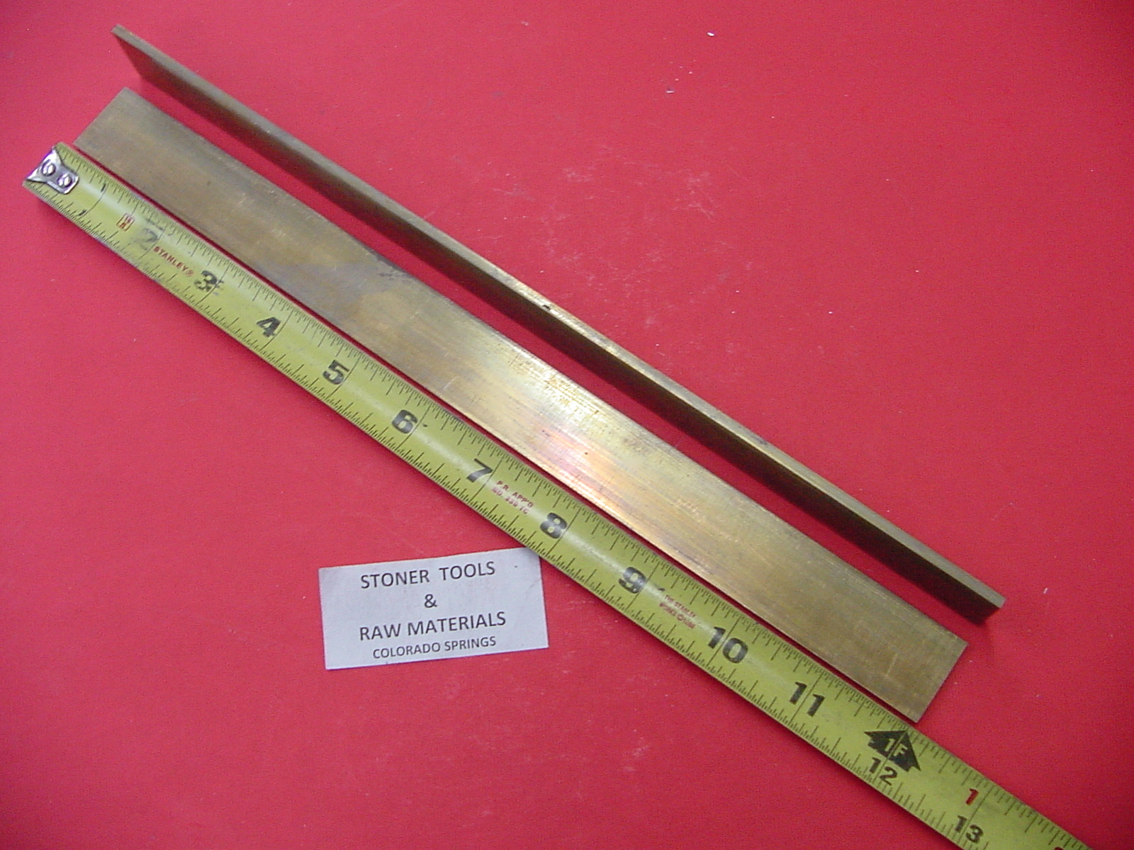 2 Pieces 1/8″ x 1″ C360 BRASS FLAT BAR 12″ long Solid Stock H02 Temper New