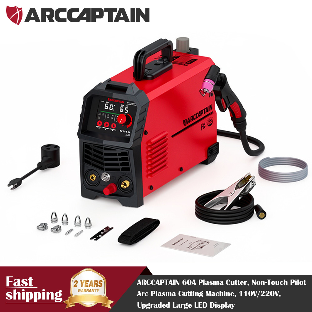 ARCCAPTAIN 60A Plasma Cutter Non-Touch Pilot Arc Plasma Cutting Machine 110/220V