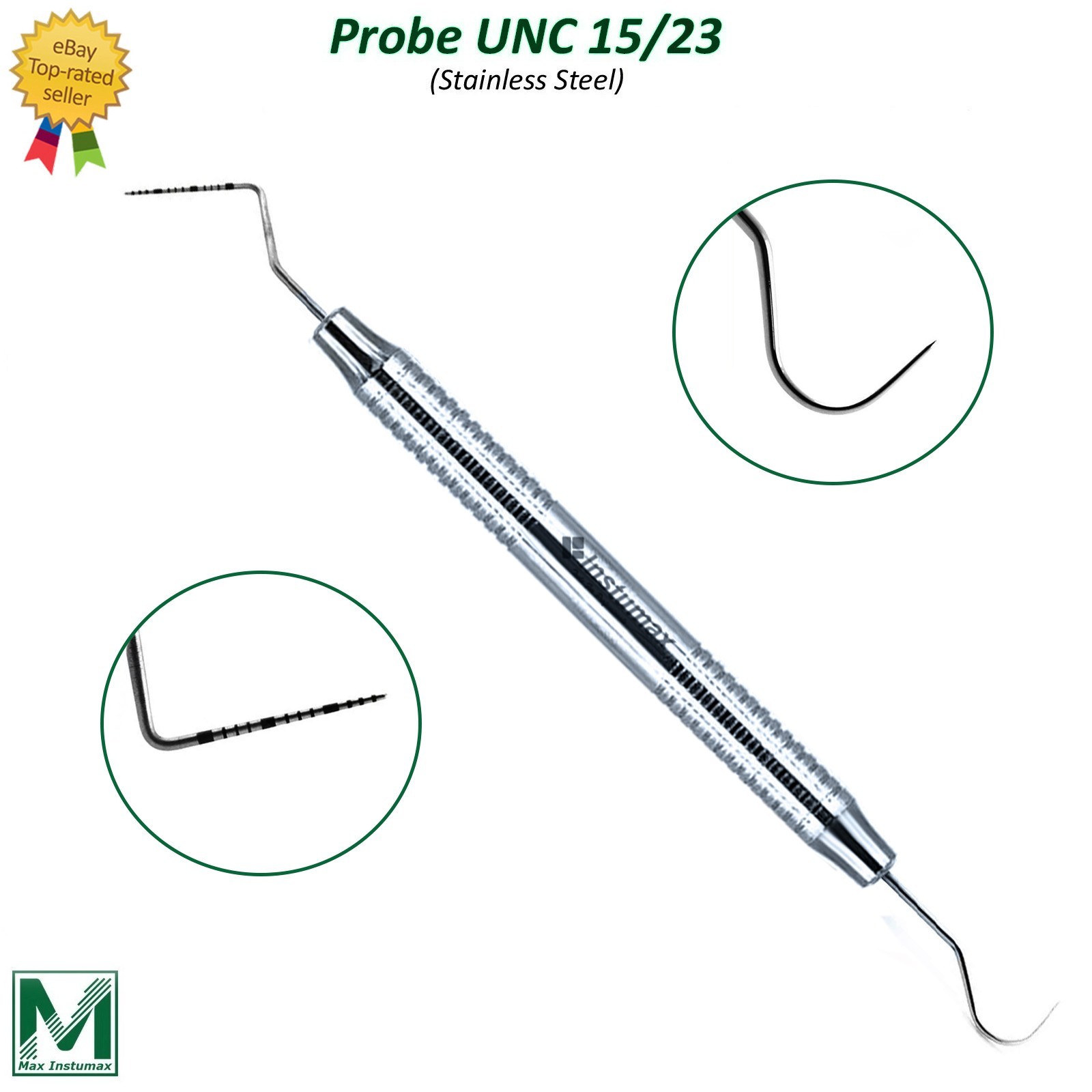 Dental Perio Explorer 23 Probe UNC 15 Hallow Handle Color Marking Double Ended
