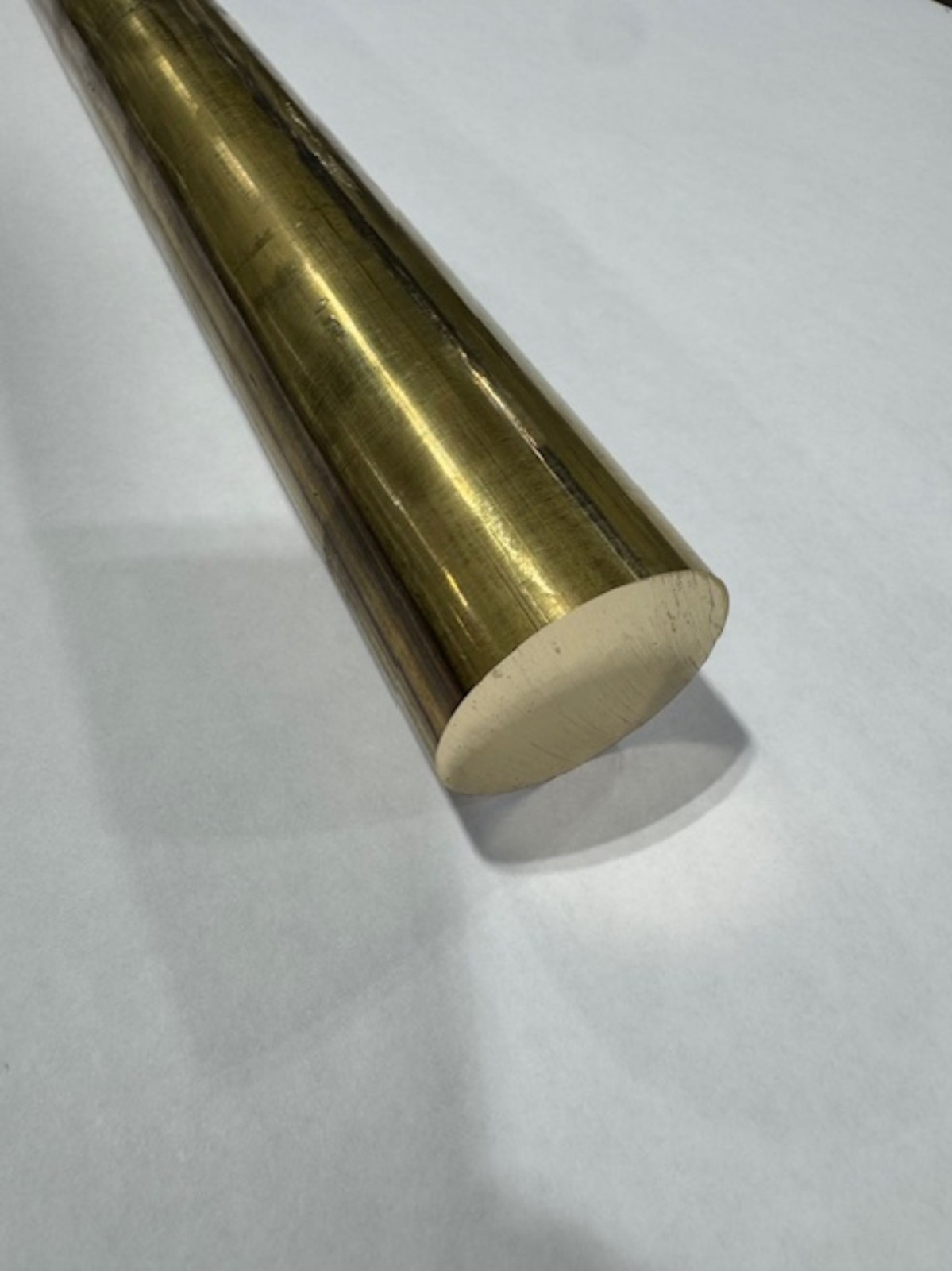 3/4″ Solid Brass Round Rod x 3″ Long, C360 Brass, 0.75″ Diameter Brass Rod