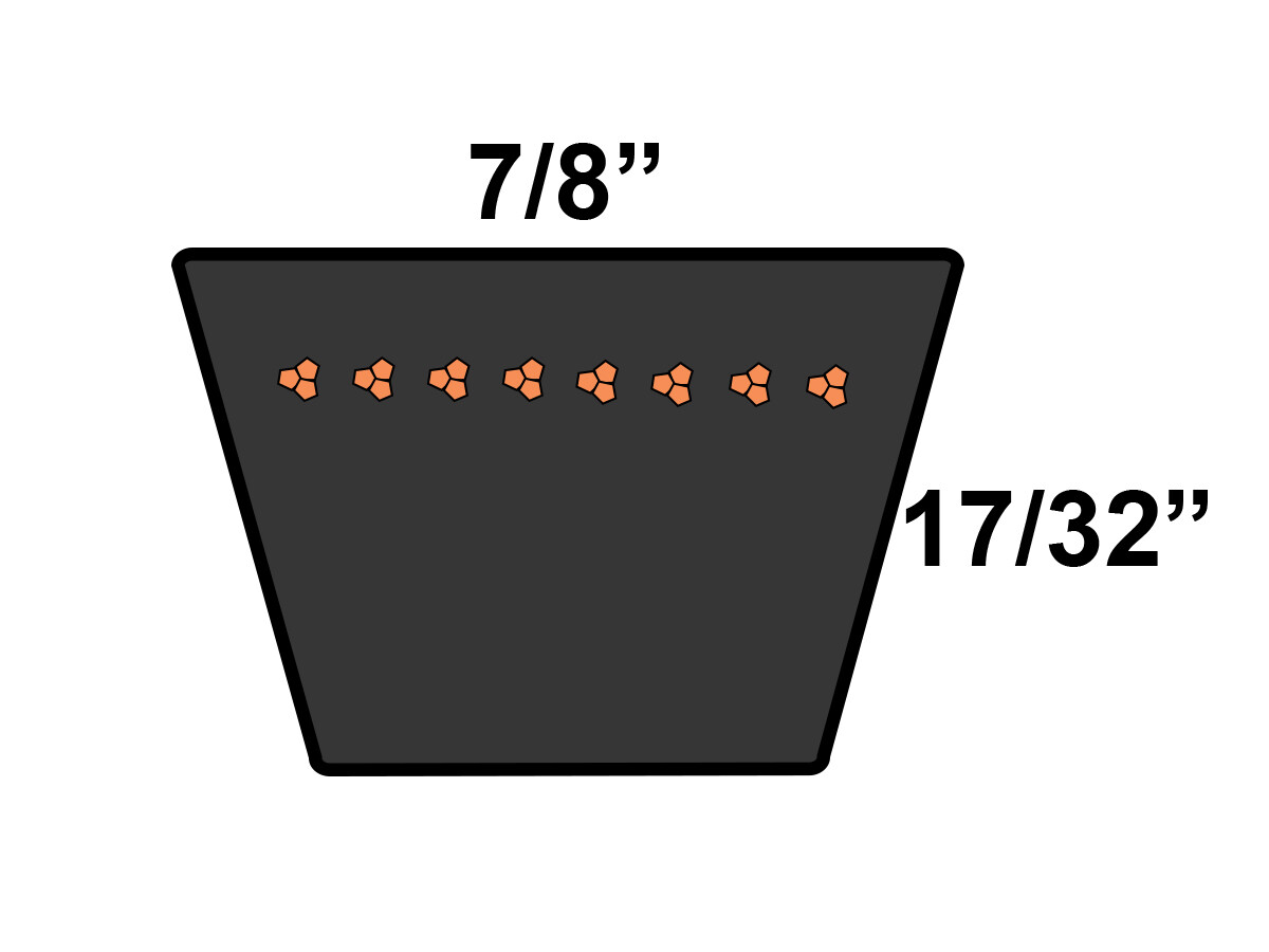 D&D DURA-PRIME C52 V-belt 7/8 x 56in Vbelt