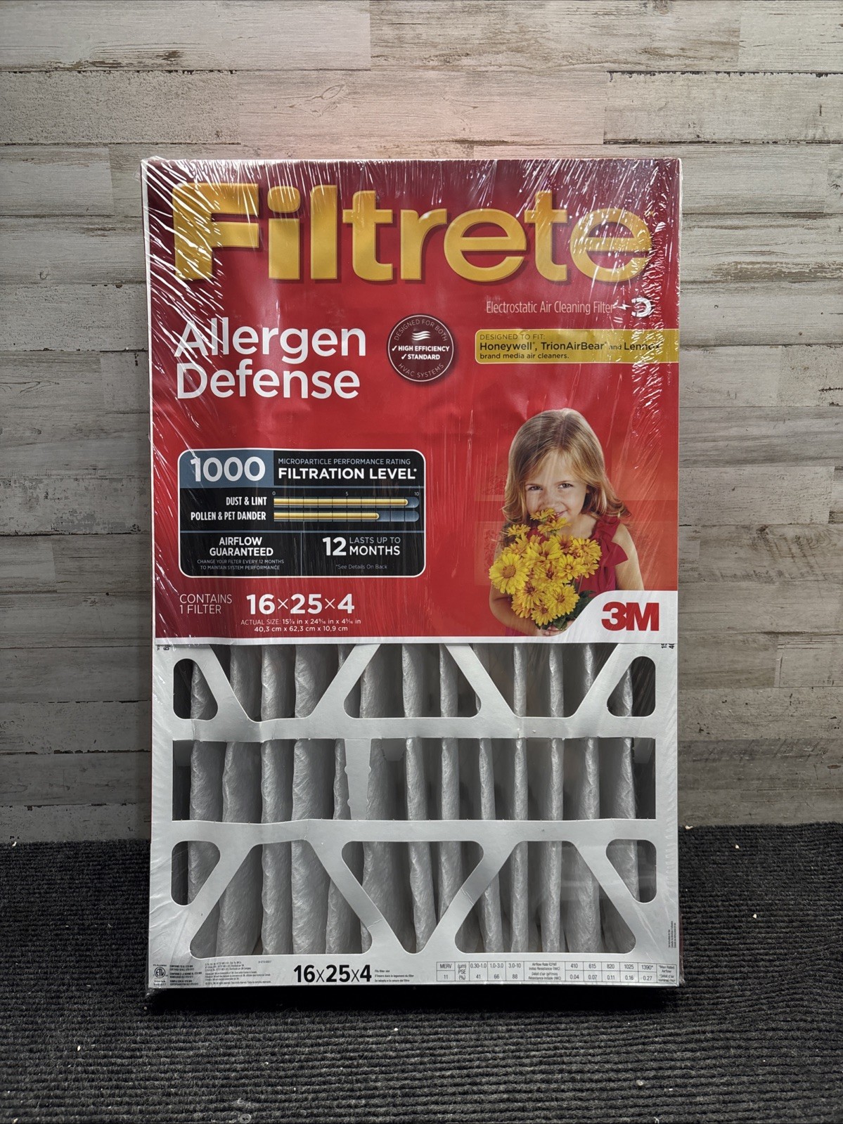 3M NADP01-4IN-4 Ultra Allergen Filter, 16″ x 25″ x 4″