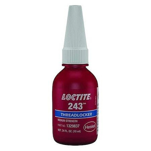 Loctite 243 Primerless Threadlocker, Blue, Medium Strength, 10ml