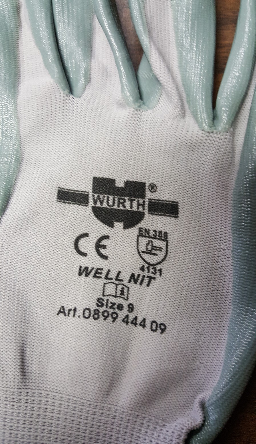 Wurth Well Nit Nitrile Coated Work Gloves 12 Pair / 1 Dozen, Size 7, 8 or 9