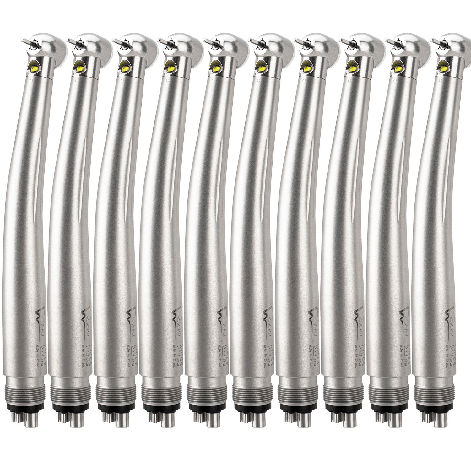 Triple Water Spray Dental High Speed Handpiece LED E-generator Push Button 10Pcs