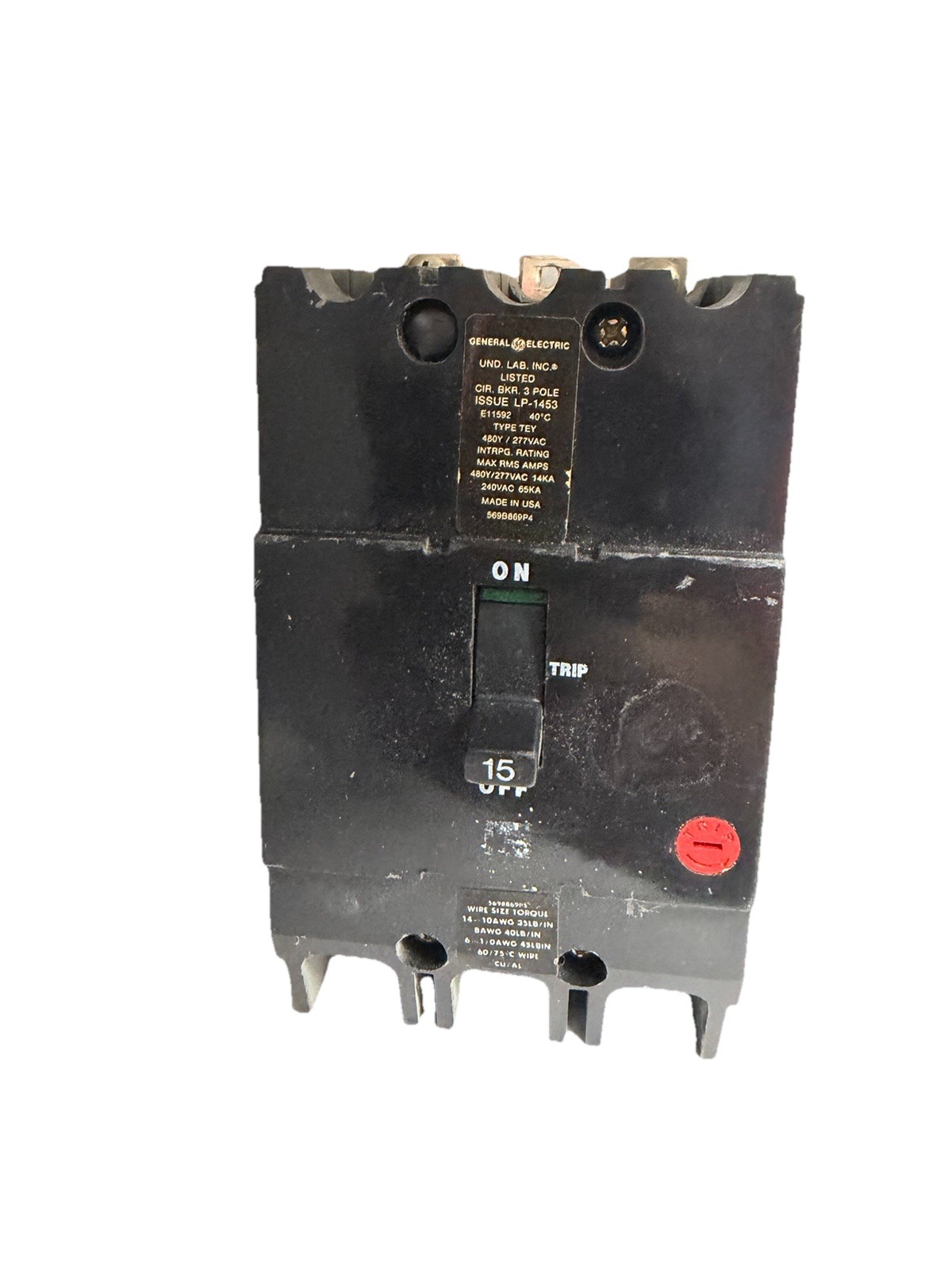 GE TEY315 Circuit Breaker – Black