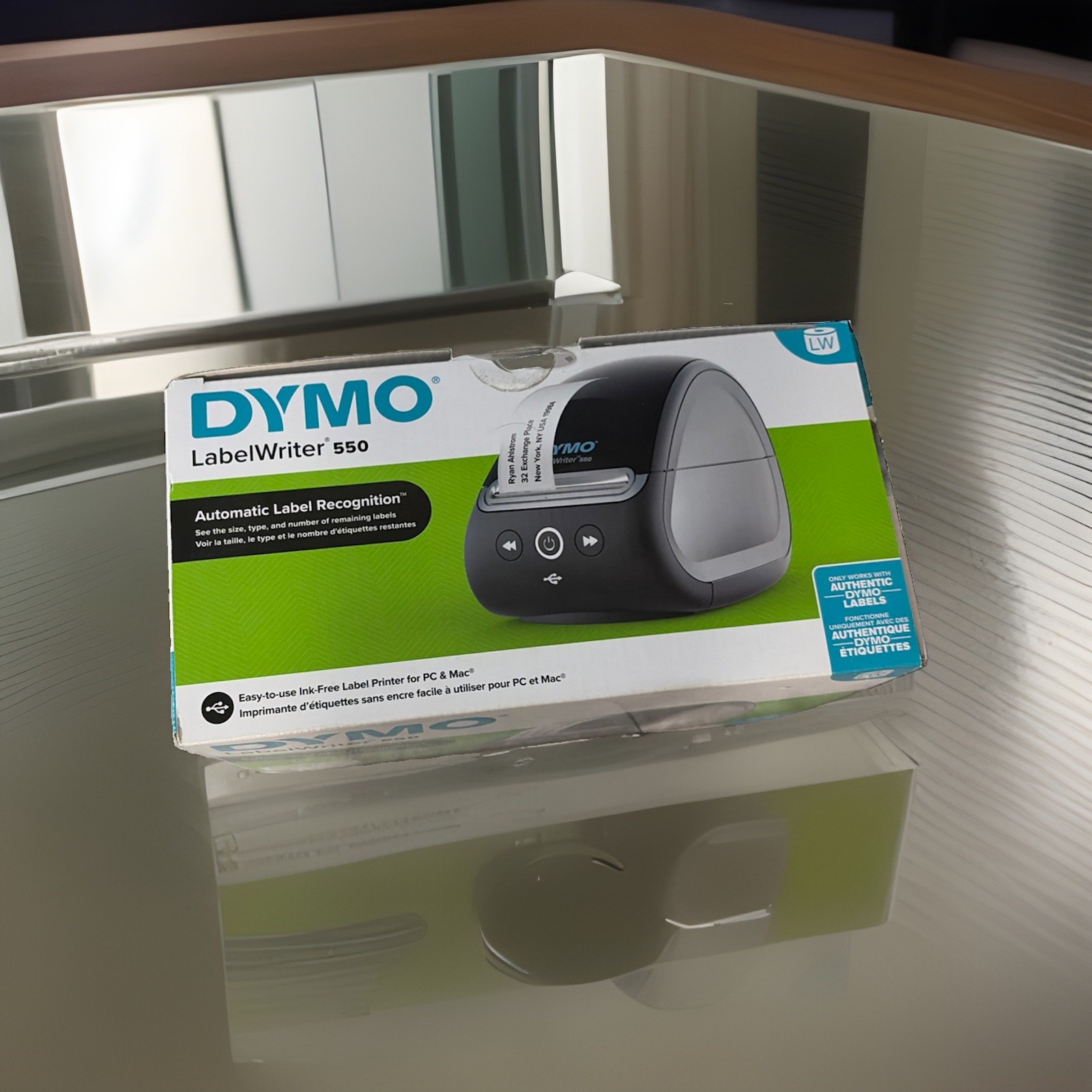 Dymo LabelWriter 550 Desktop Label Printer, Black (2112552) FACTORY SEALED