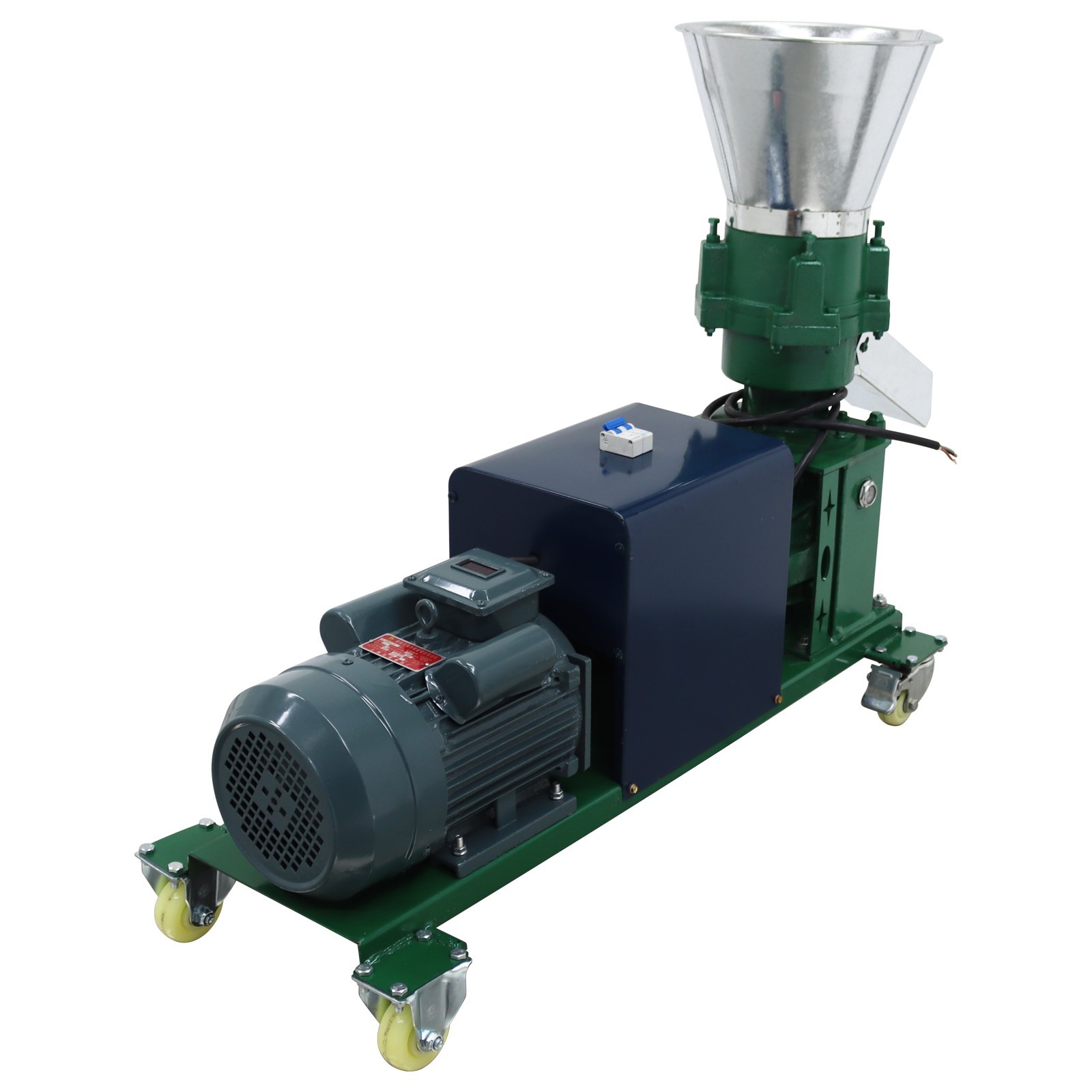 4Roller 2mm Animal Feed Pellet Mill Machine Fodder Pelletizer 150-200KG/h 220V