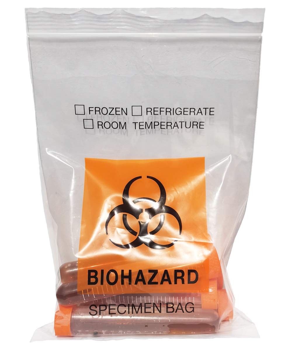 1000pcs Biohazard Specimen Bags, 6×9.8in/15x25cm Laboratory Sample Bag with B…