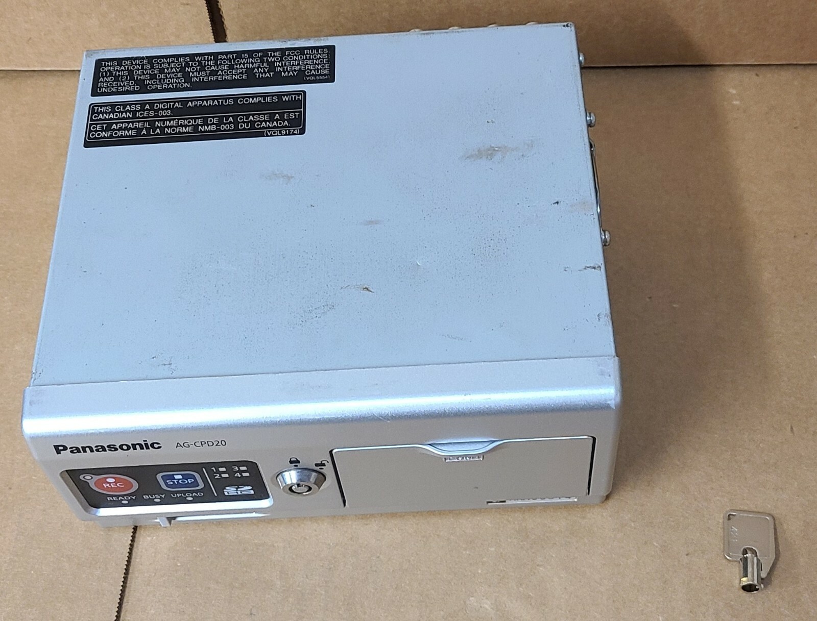 Panasonic Arbitrator AG-CPD20P memory card video recorder & Key