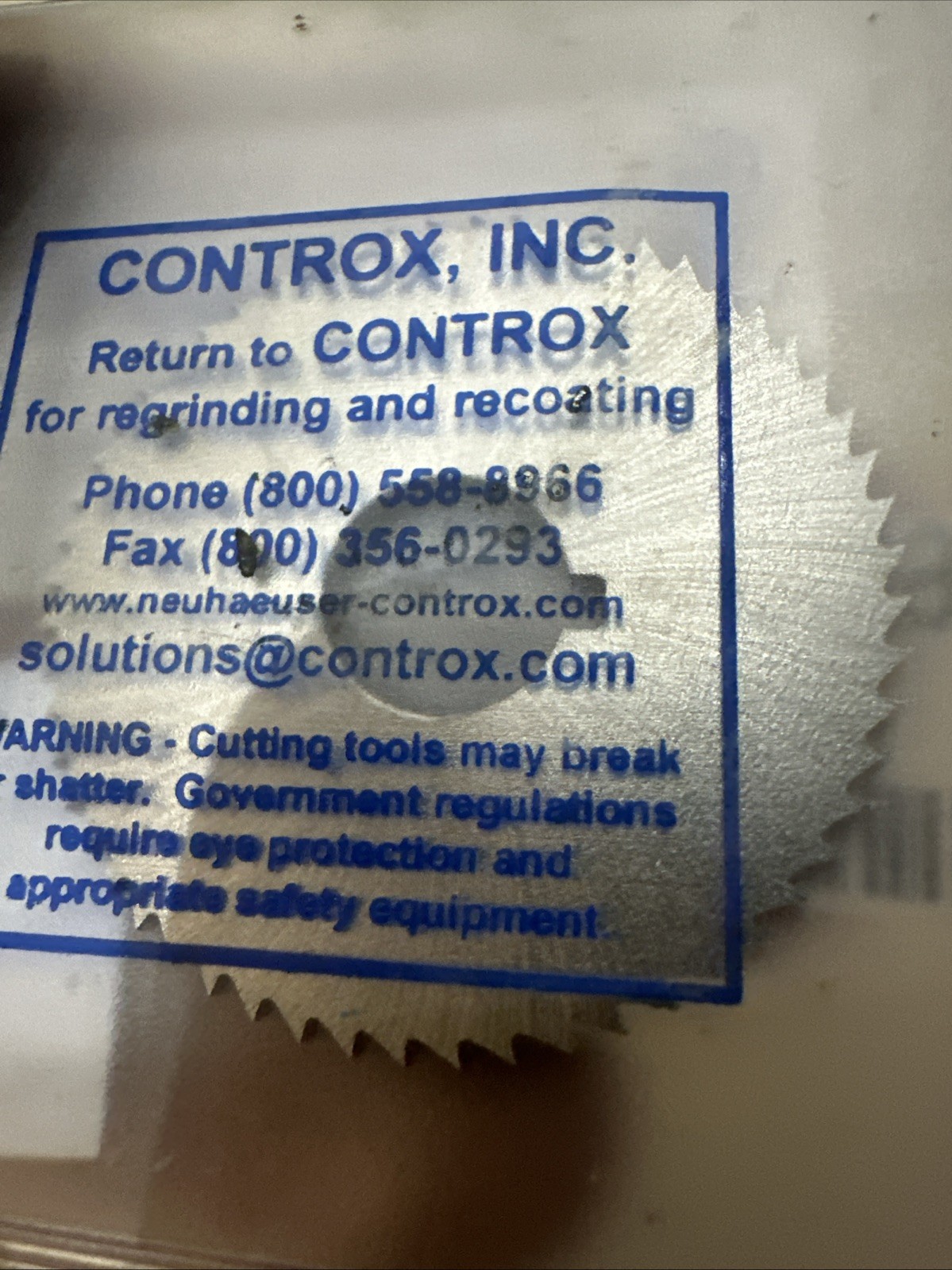 CONTROX NEUHAUSER 1-3/4 X .0781 X 1/2 COBALT SLITTING SAW BLADE 56T Slot Mill
