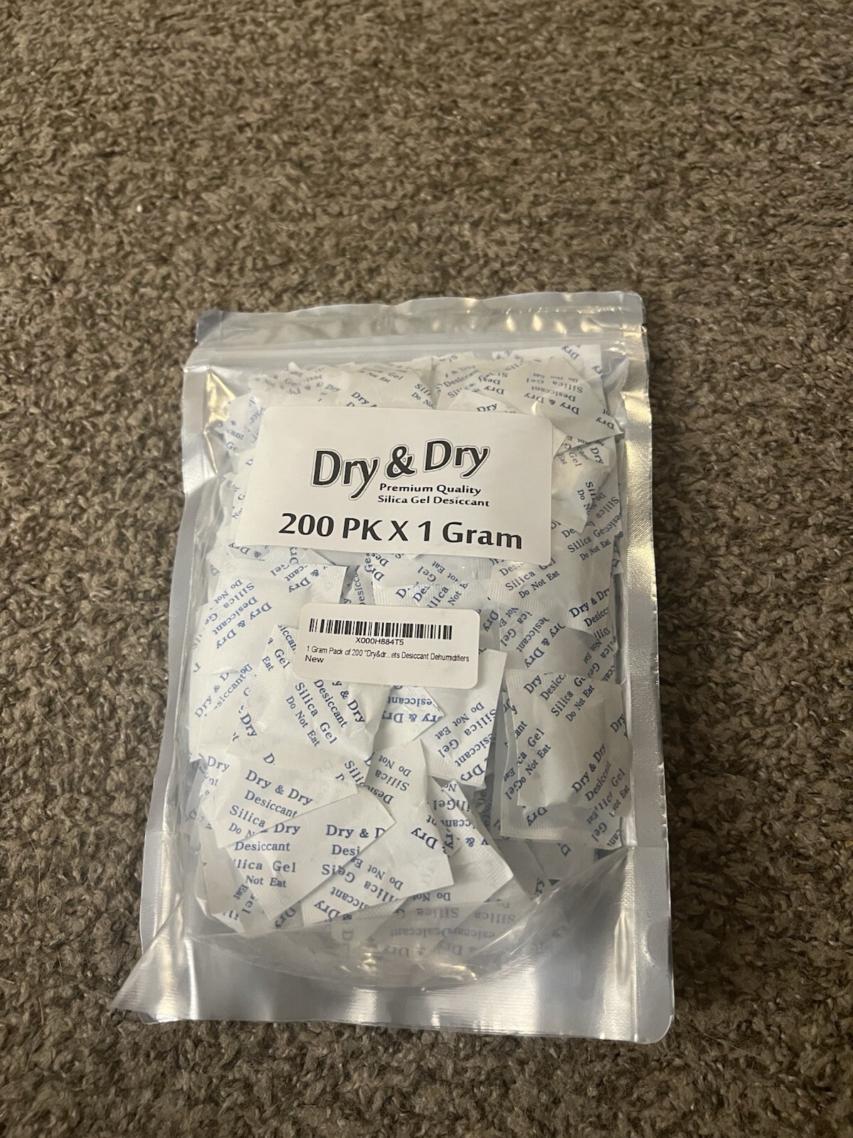 Dry & Dry 200 PK X 1 Gram Premium Silica Gel Desiccant