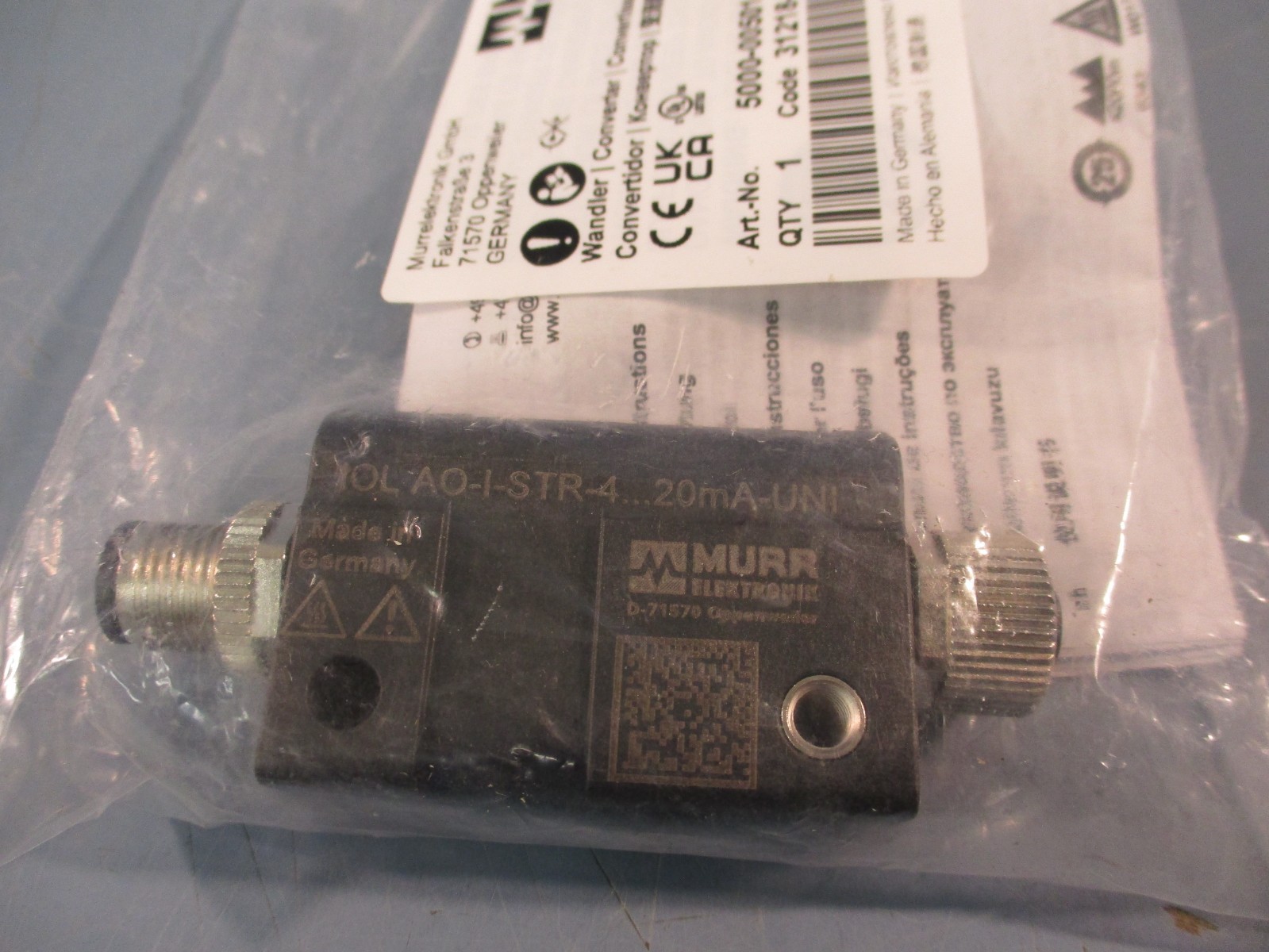 MURR ELEKTRONIK 5000-00501-2110000 I/O Link Analog Converter