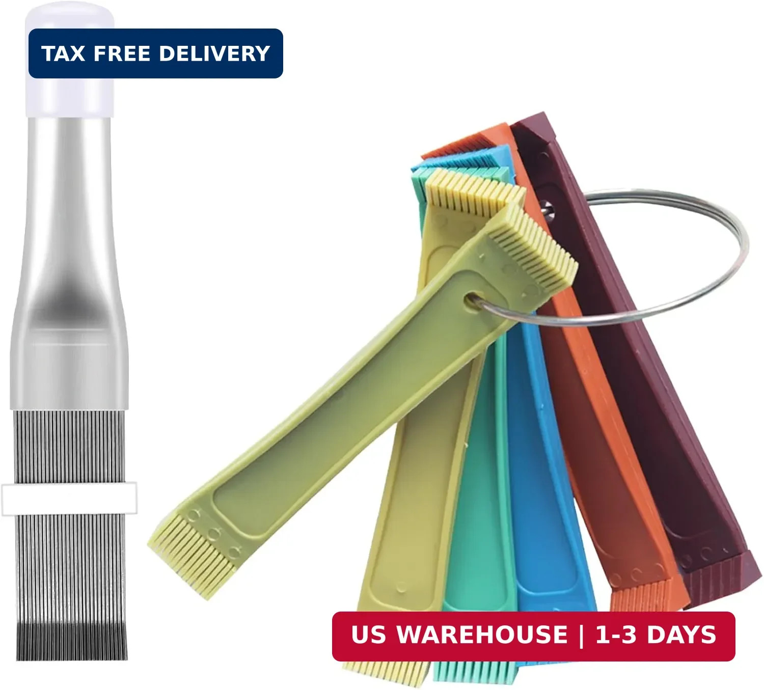 7 Pcs Air Conditioner Fin Comb Cleaner kit AC Coil Cleaning Brush 6 Different Fi