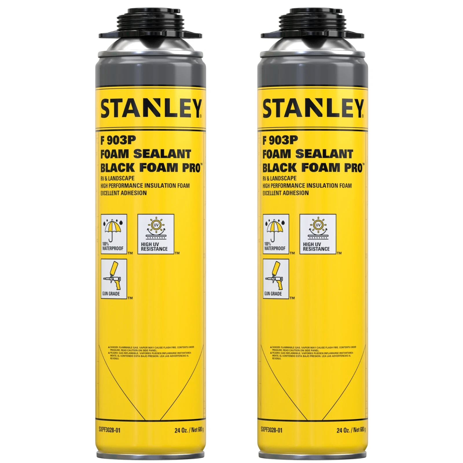 Stanley F903P Black Pro Gun Foam 24oz, 2 Pack – Gun Not Included