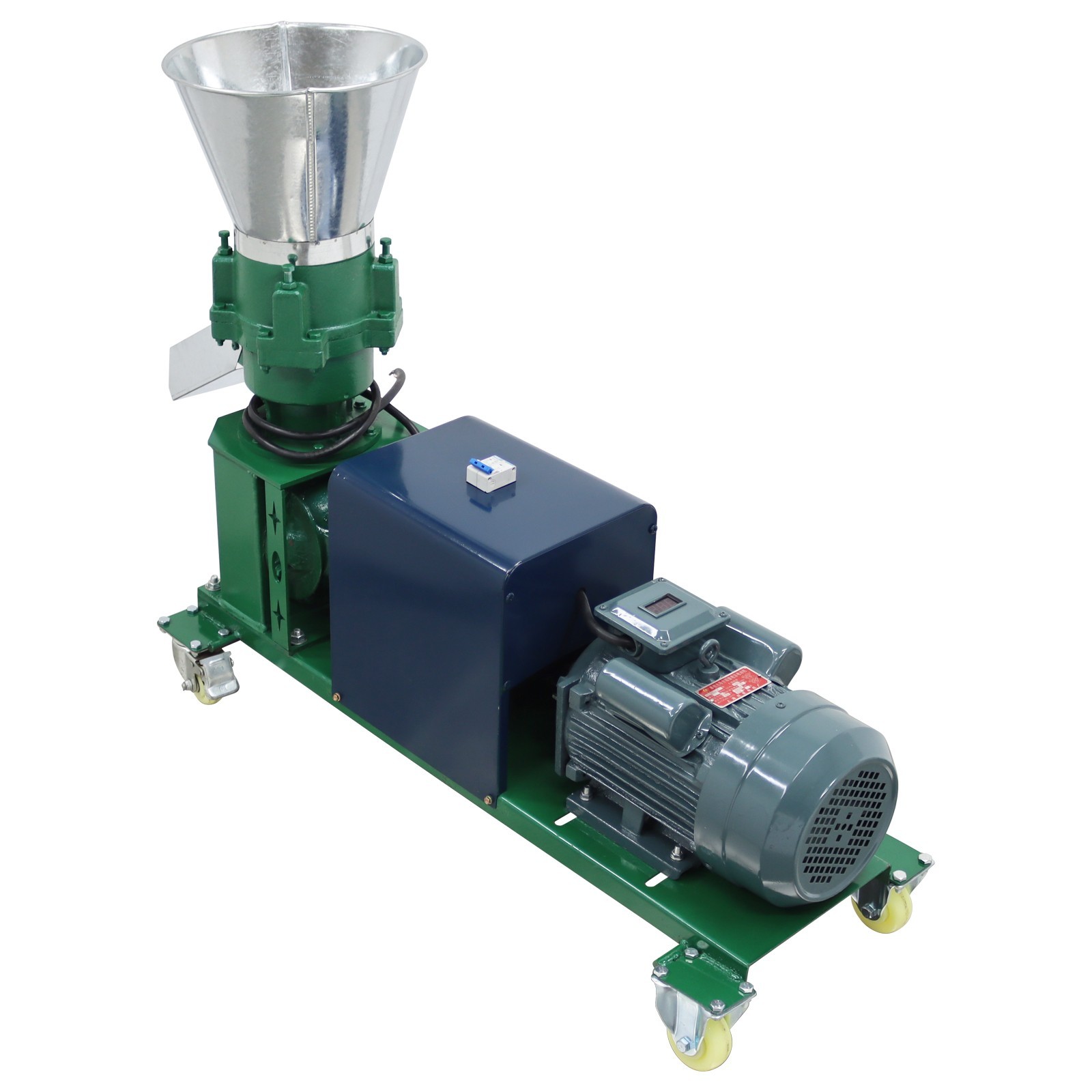 4Roller 2mm Animal Feed Pellet Mill Machine Fodder Pelletizer 150-200KG/h 220V