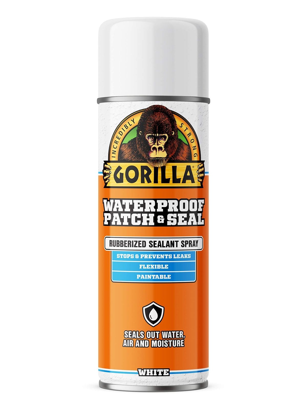 Gorilla Waterproof Patch & Seal Spray, White, 14 Ounces, (Pack of 1) 1 Pack