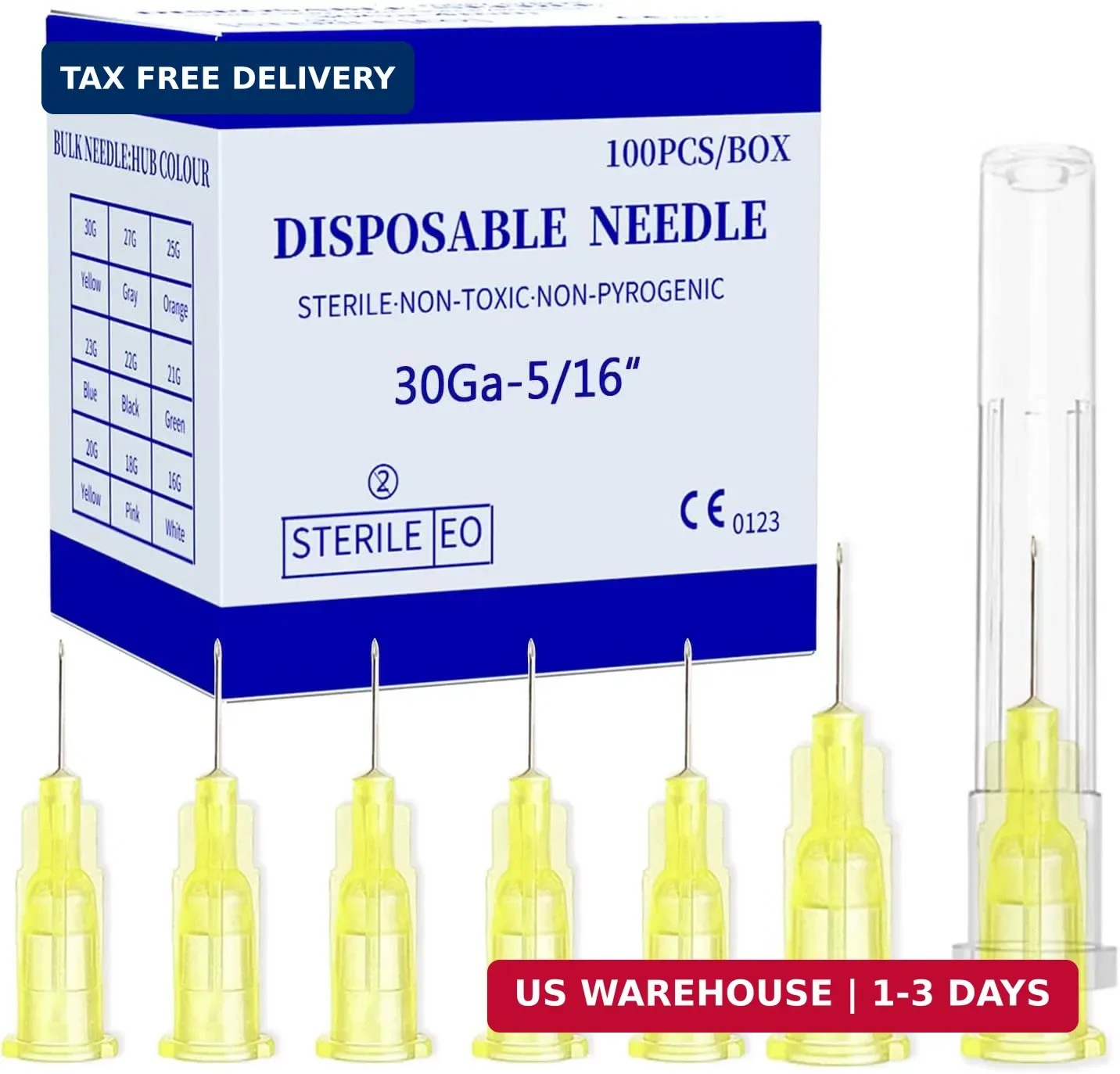 30Ga 5/16 Inch 8mm 100Pack(30Ga-5/16IN)