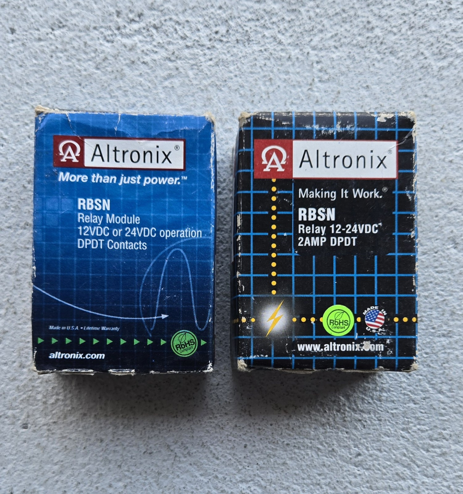 Altronix RBSN Relay Module 12 or 24 VDC DPDT Contacts, New Open Box, *Lot Of 2*