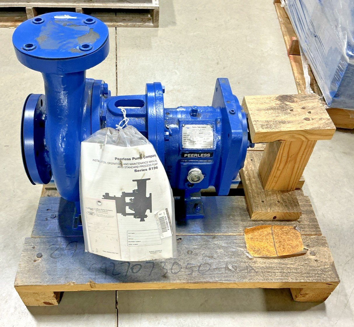 Peerless Centrifugal Pump 8196M -3550RPM, 316SS, IMP Max 8.00,GPM 200, Fr MPT51