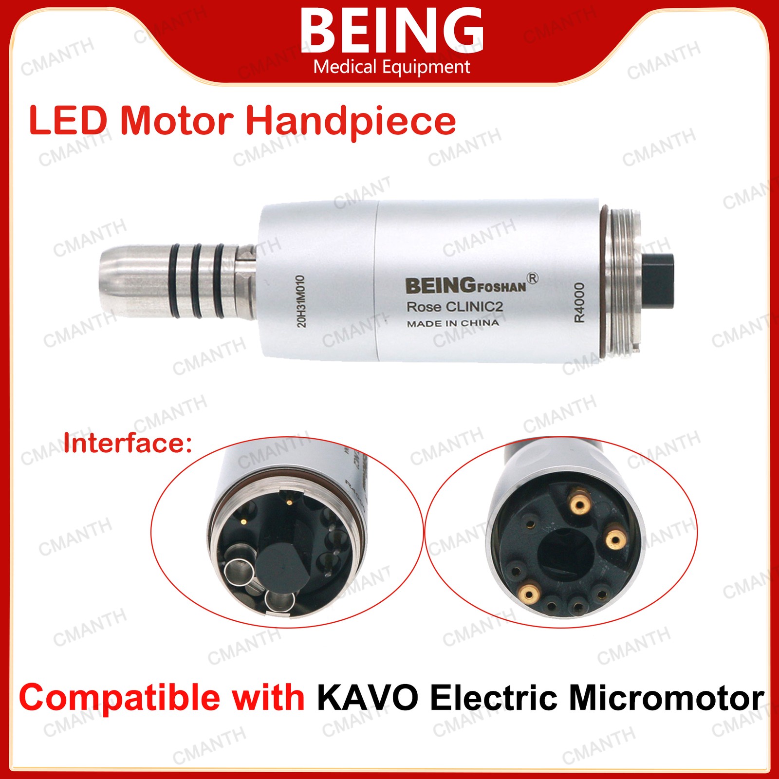COXO Dental Electric LED Micro Motor Handpiece BEING Built-in Replace Micromotor