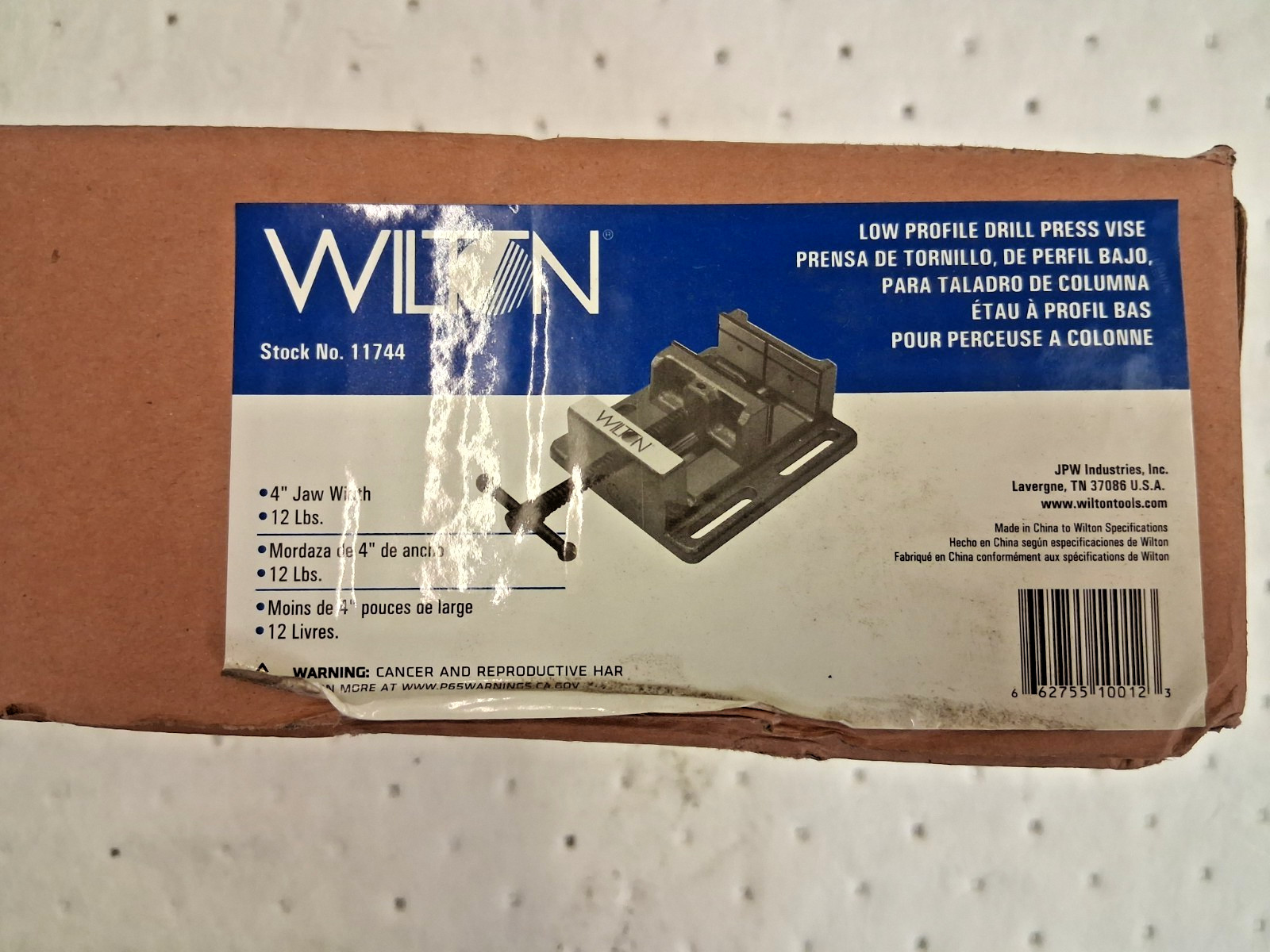 Wilton Horizontal Drill Press Vise 4″ Jaw Opening 11744