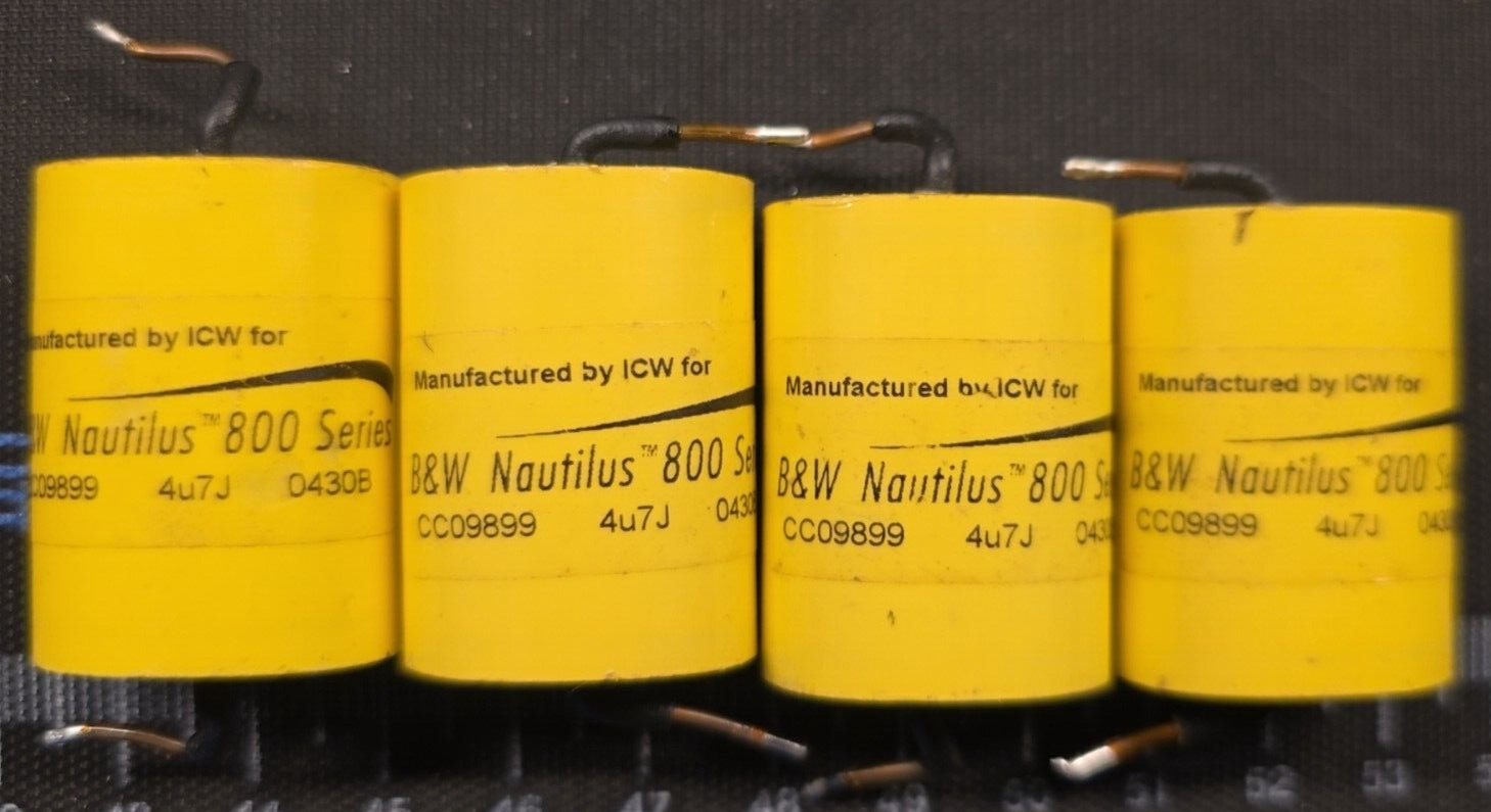 4x ICW AUDIOPHILE 4.7uF ± 2%, 350V Film Capacitor Crossover B&W Nautilus 800