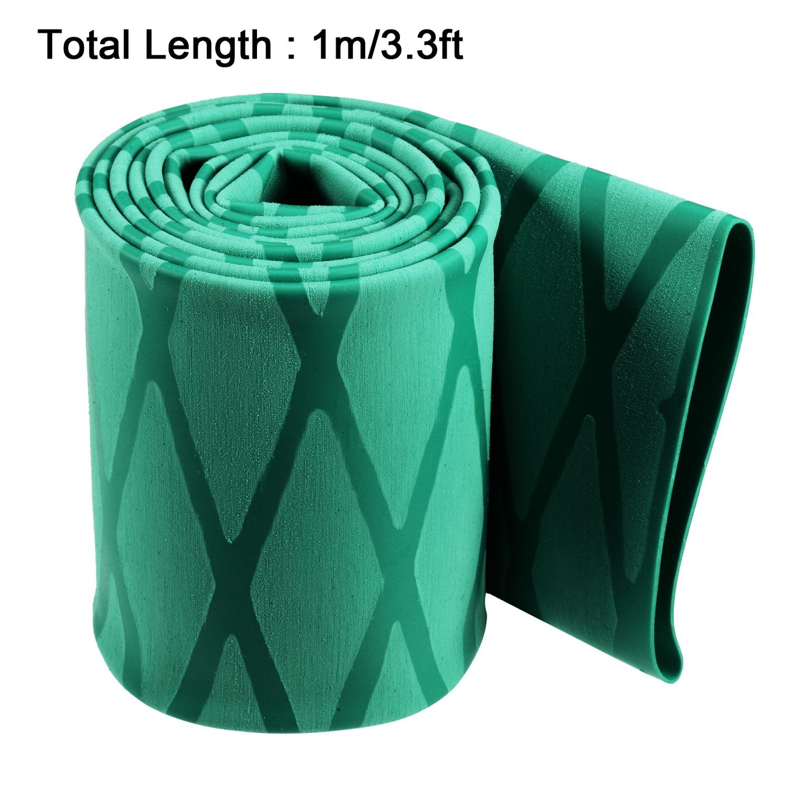 Heat Shrink Wrap Tubing 45mm Dia 72mm Flat 3.3ft 1.8:1 rate Green