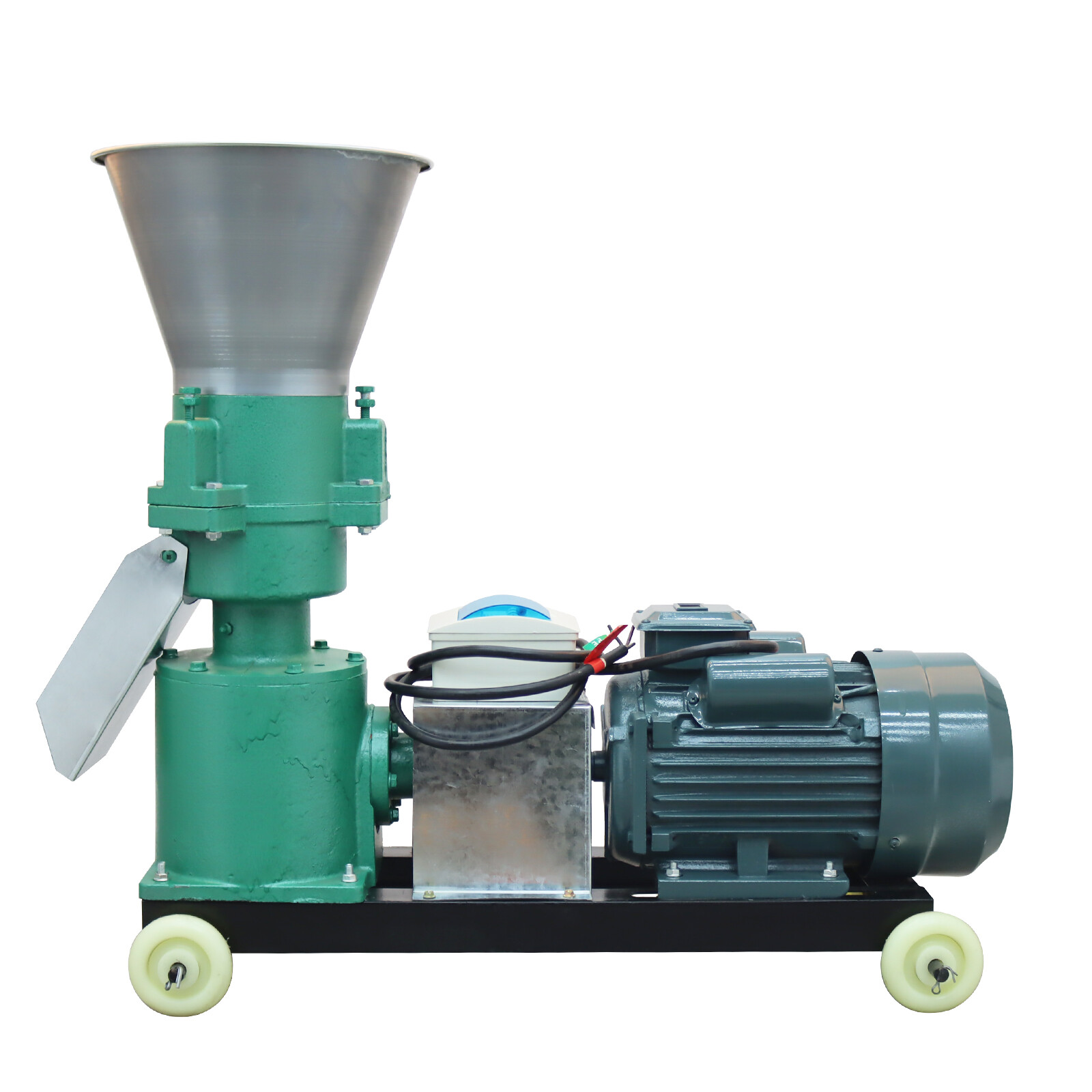 Animal Pellet Feed Mill Machine Food Granulator w/3mm&6mm Plate 3 Rollers 220V