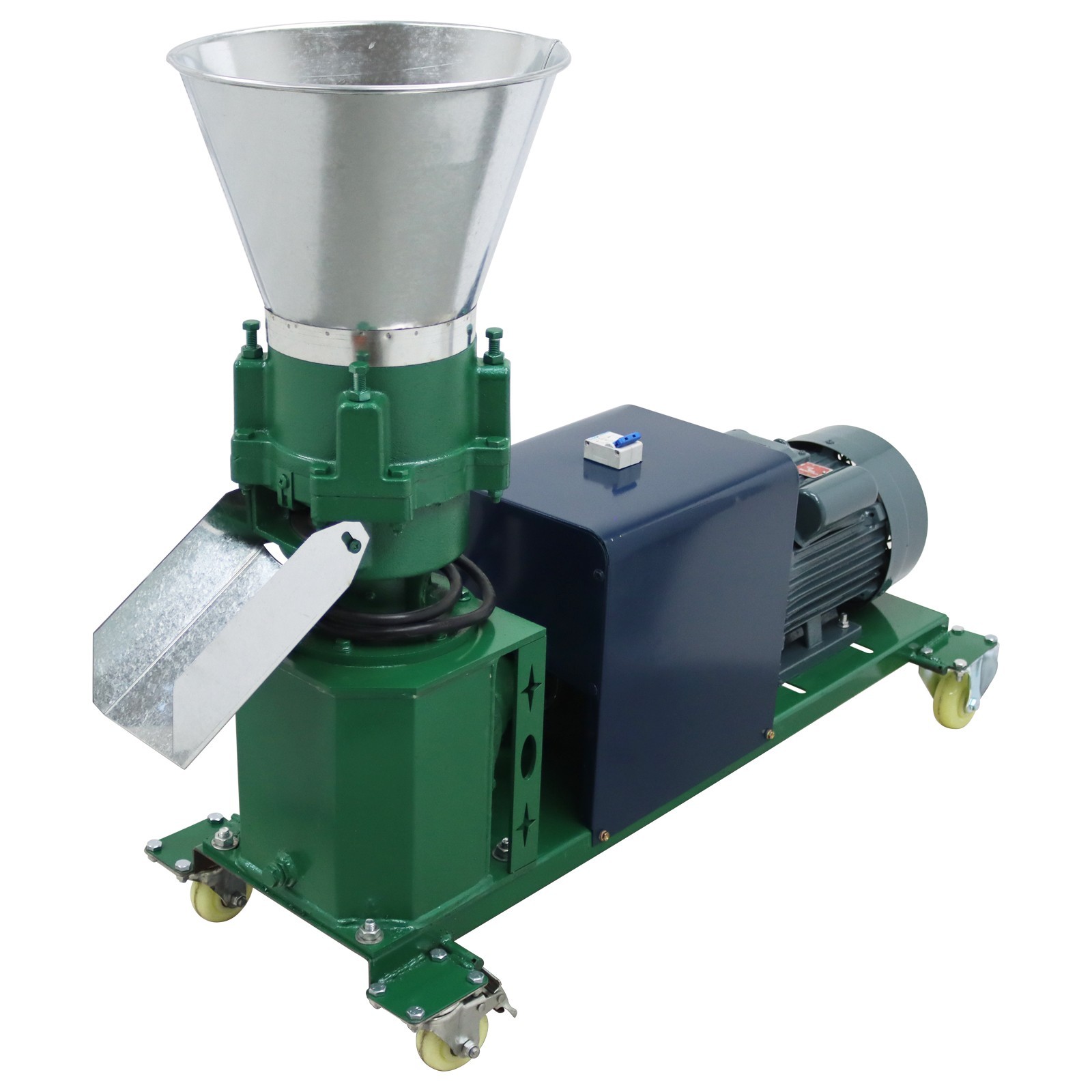 4Roller 2mm Animal Feed Pellet Mill Machine Fodder Pelletizer 150-200KG/h 220V