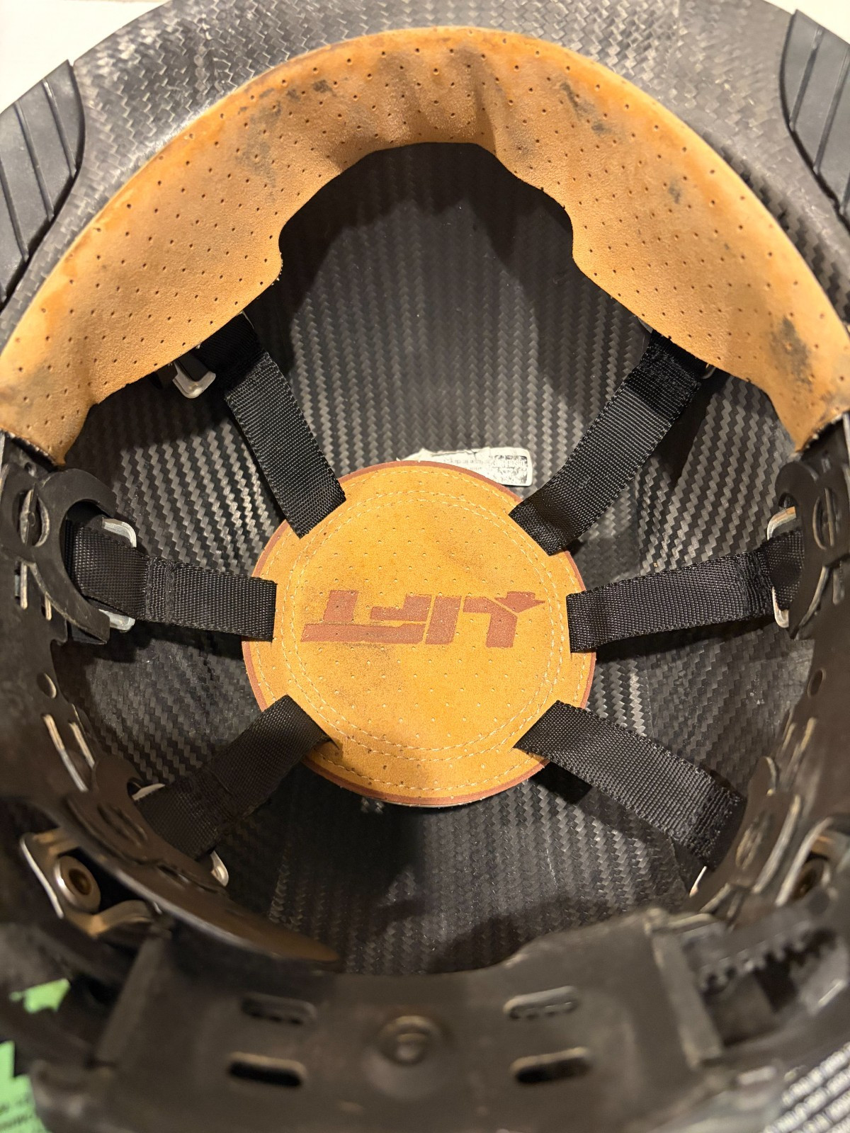 LIFT Safety Dax Fifty 50 Carbon Fiber Full Brim Hard Hat Orange Black Used LOOK