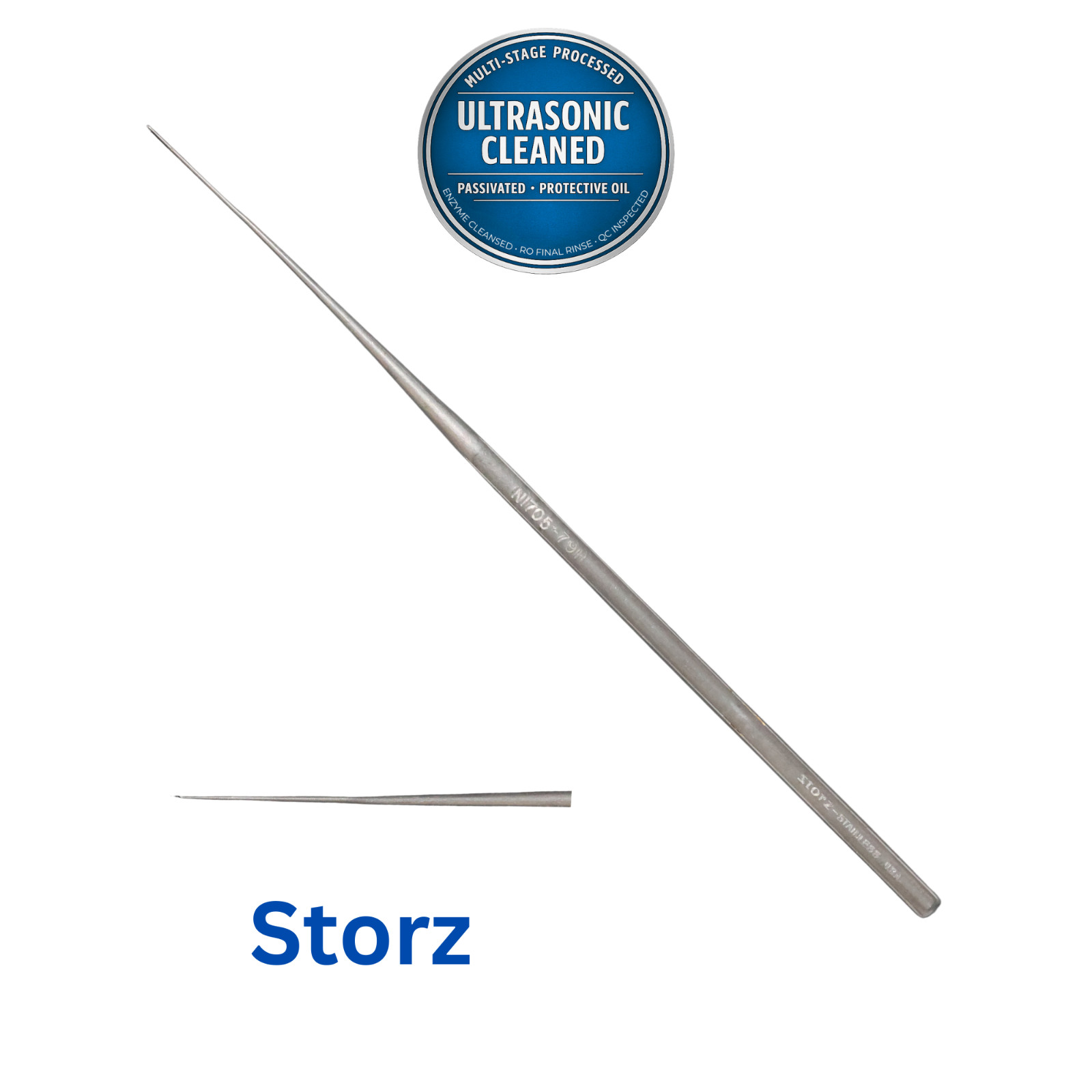 Storz N1705-79H House Obtuse Pick, 0.25mm Point, Angled 30°, 6.25″