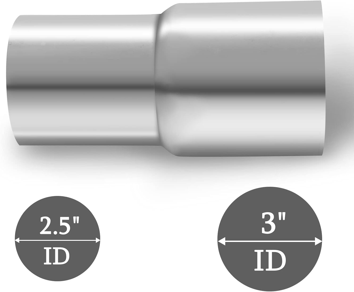 2″ ID 2.5″ ID Universal Exhaust Pipe to Component Pipe Ada Size: 2.5 ID – 3 ID