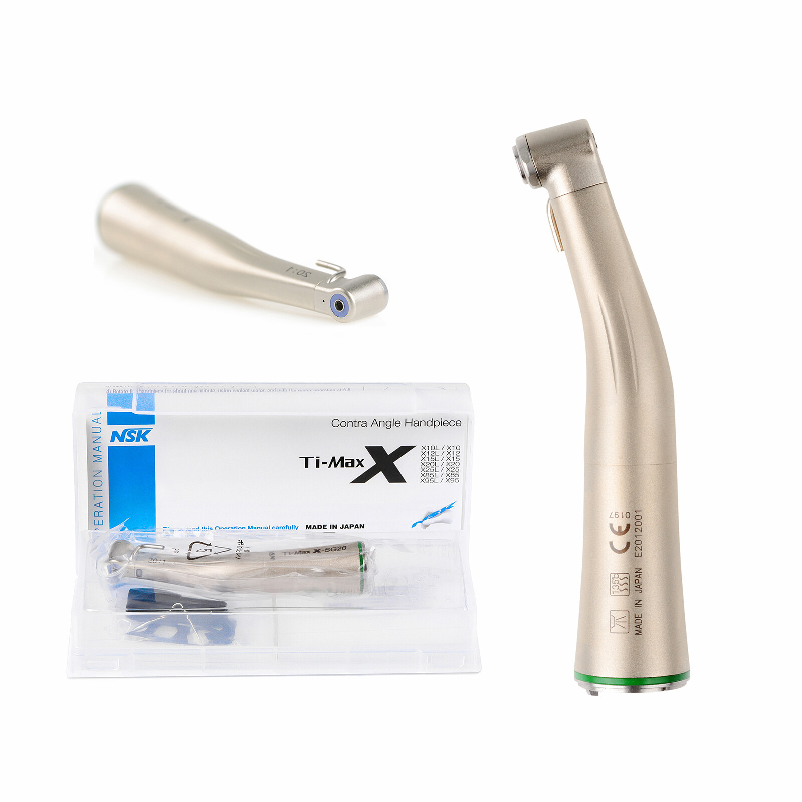 Ti-Max Dental 20:1 Fiber Optic Implant Contra Angle Handpiece SG20L/SG20 Fit NSK