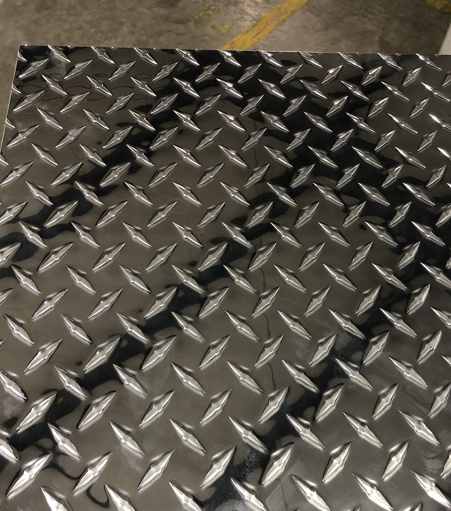 12″ x 24″ Diamond Plate Aluminum .045″ Thick – 18 Gauge (1.15mm)