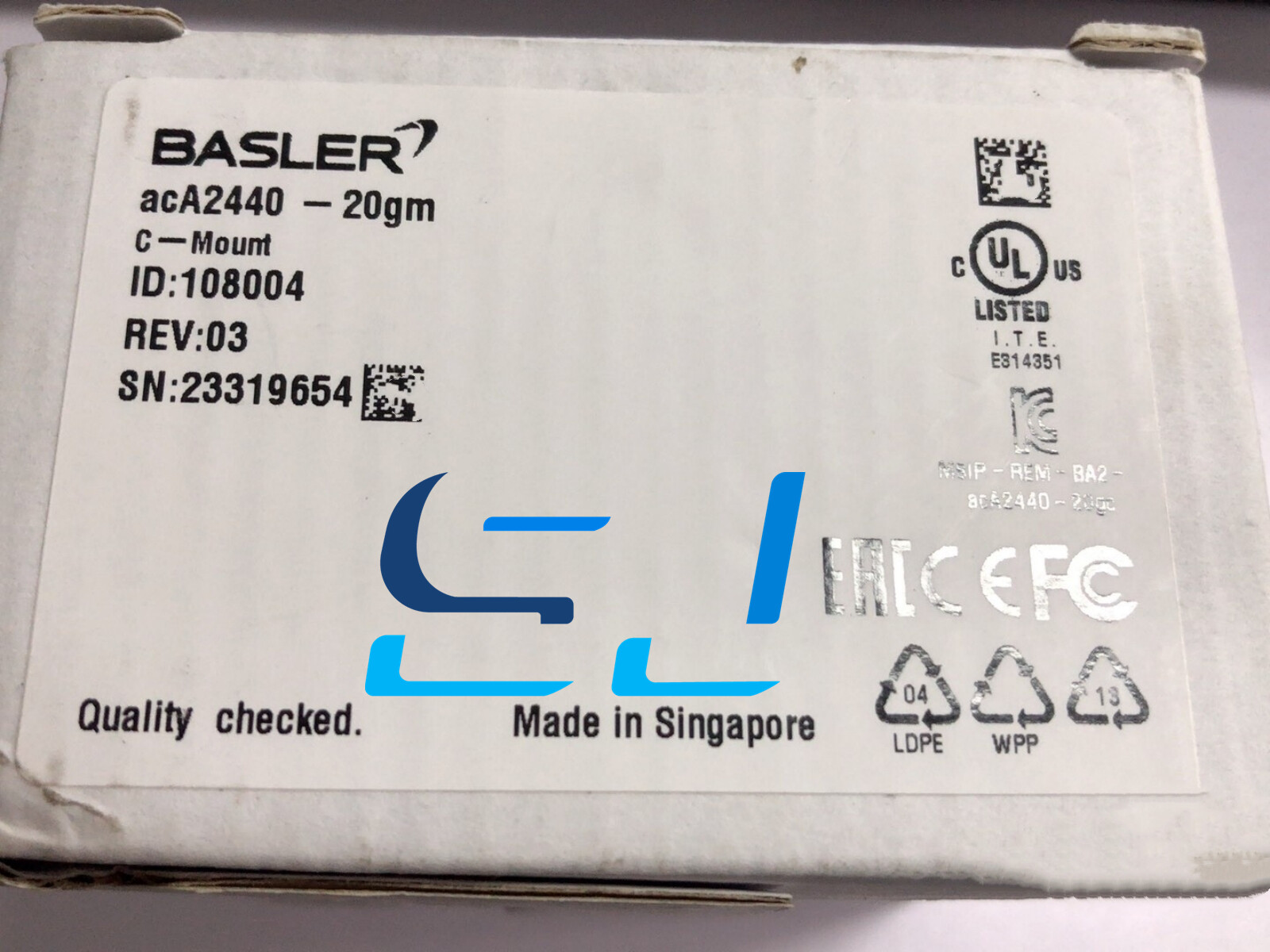 New Basler acA2440-20gm