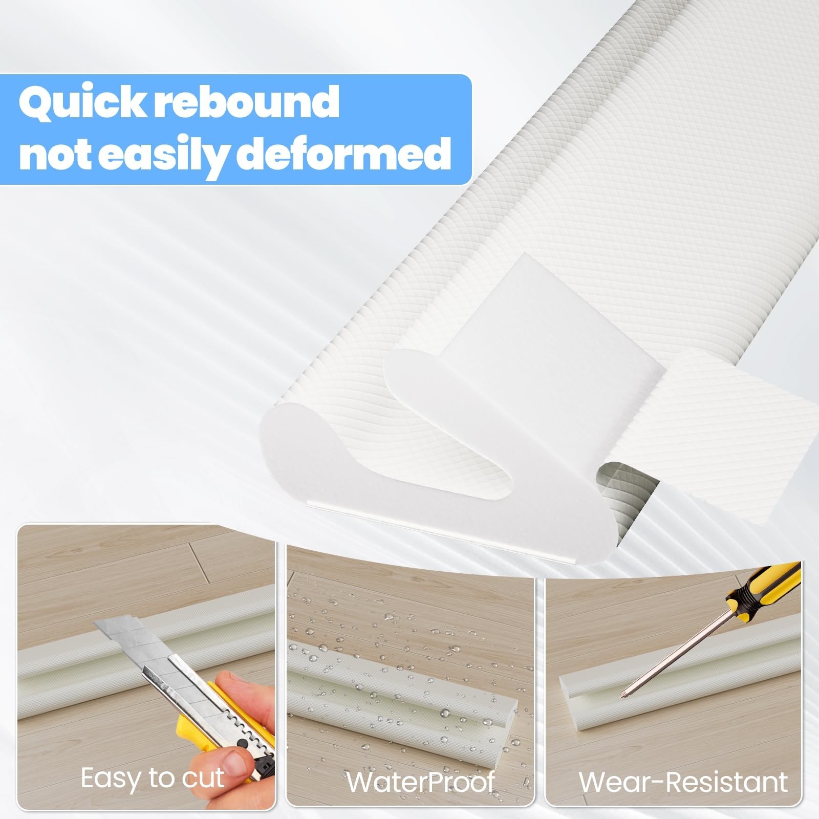 19.7ft V-Shape Thin Weather Stripping Door Frame Seal Strip,Self-Adhesive Doo…