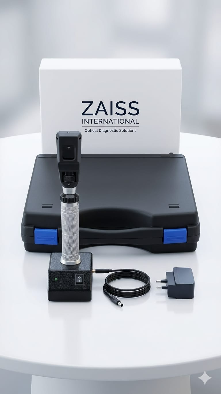 USA Zaiss Streak Retinoscope with desk top rechargeable sysytem with black case