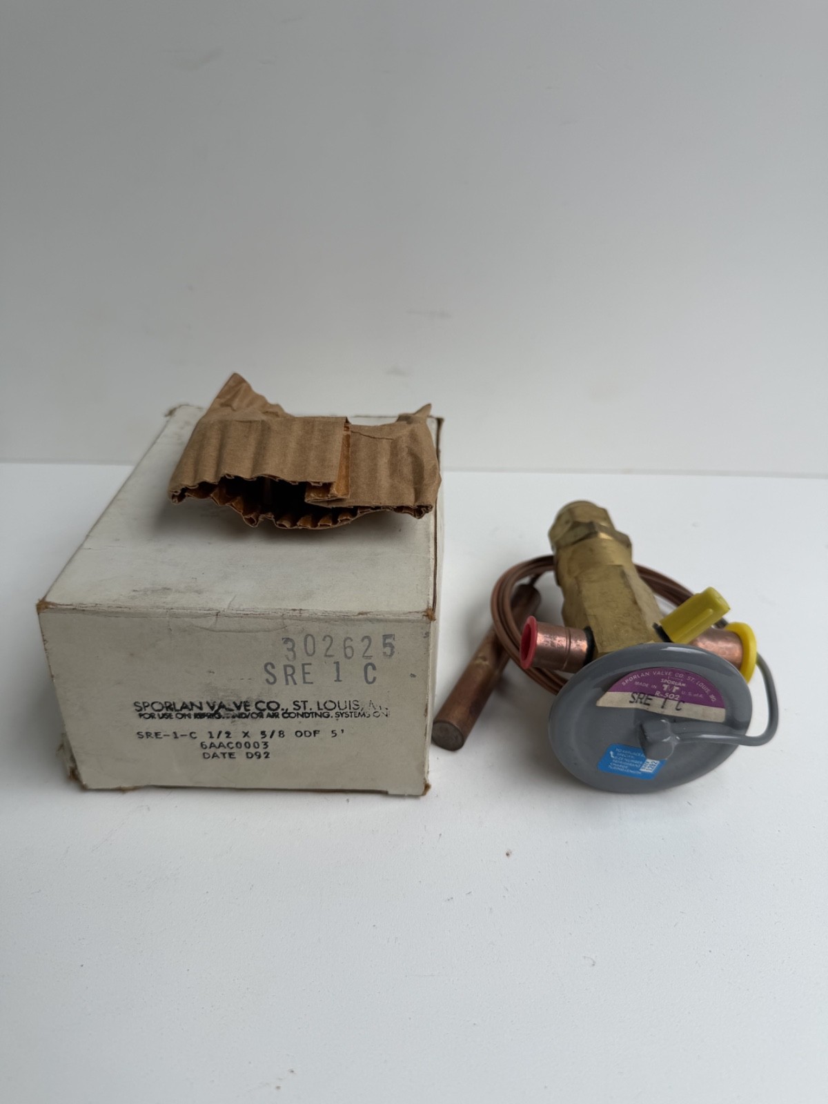SPORLAN SRE-2-ZP THERMOSTATIC EXPANSION VALVE R-502 1/2″ X 1 1/8″ ODF 5′