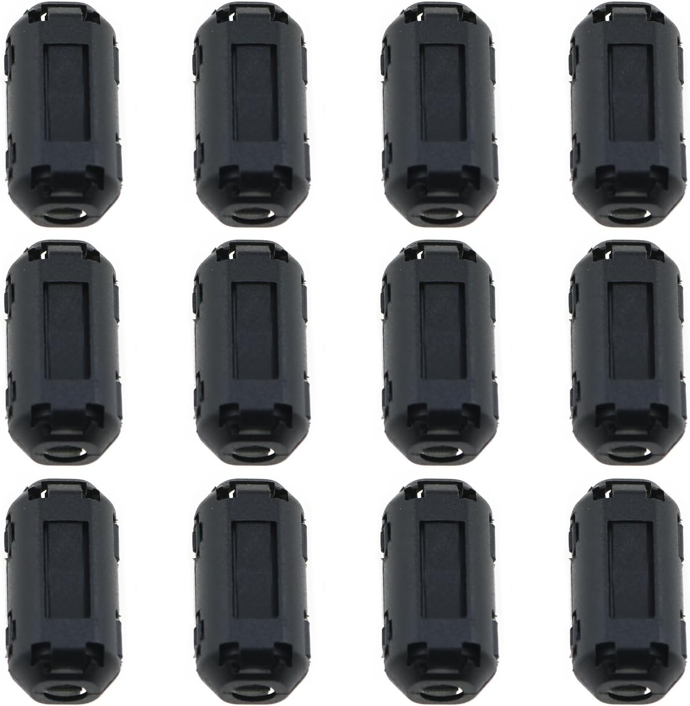 12PCS 3.5mm Inner Diameter Degaussing Filter Anti Jammer Black Noise Filter