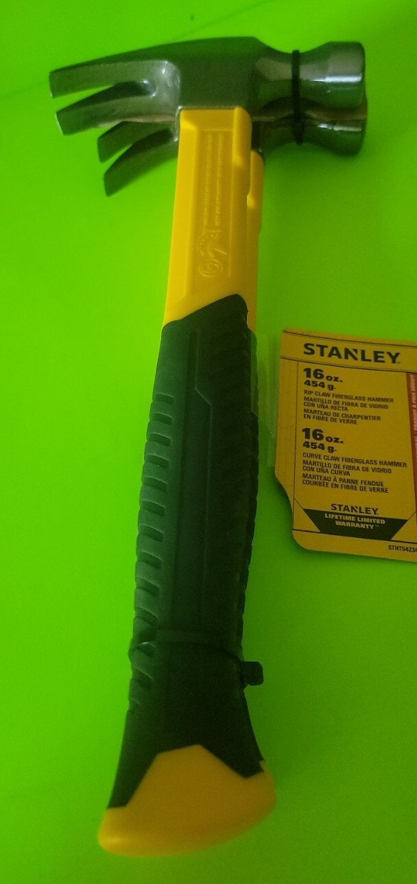 Stanley 2 Piece 16 oz Curve And Rip Claw Hammer Limited Lifetime Warranty