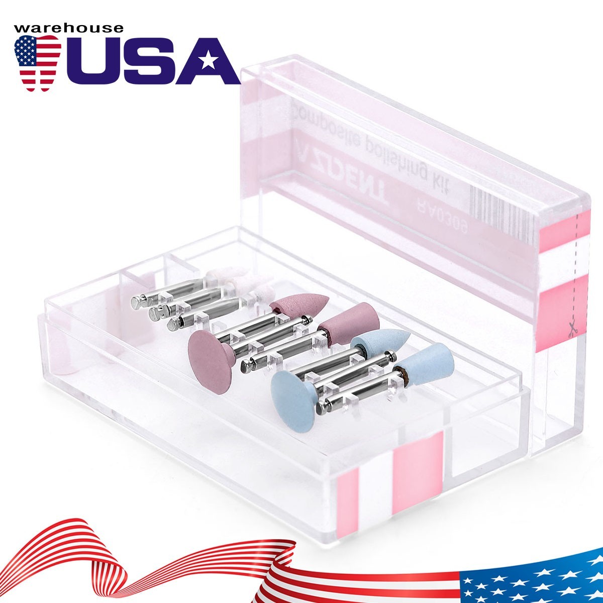 9pcs Dental Kit de Pulido de Resina Compuesta RA0309 Adapto para Baja Velocidad