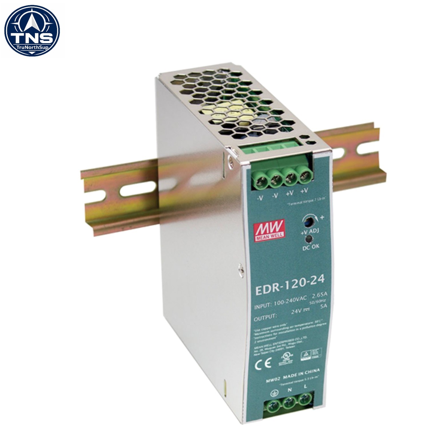DIN Rail Power Supply 24V 5A 120W Single Output EDR-120-24 for Industrial Ele…